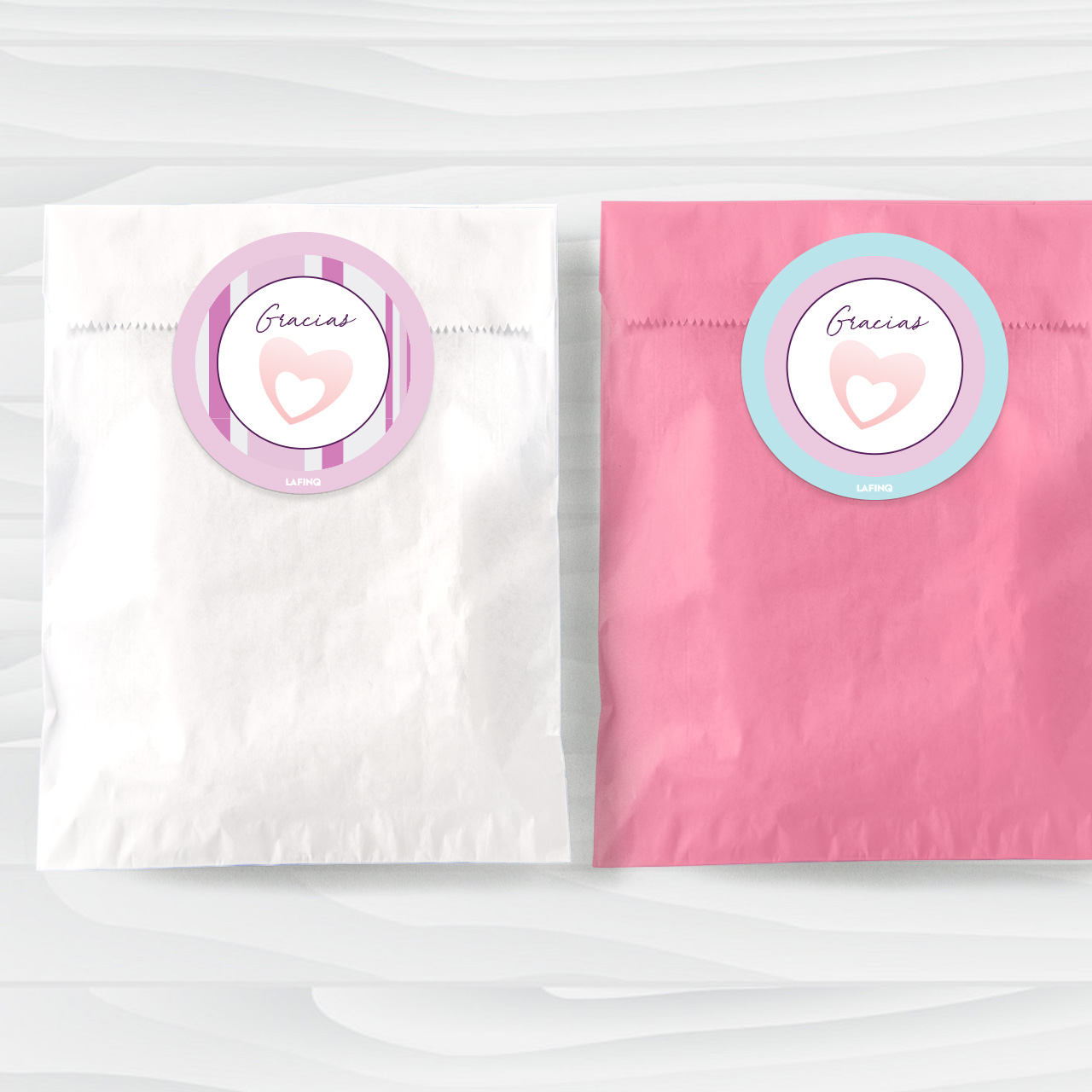 Etiquetas de agradecimiento (Little Pink Girl)